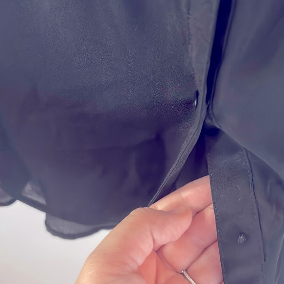 IZ BYER Black Button Up Top - Picture 5 of 8